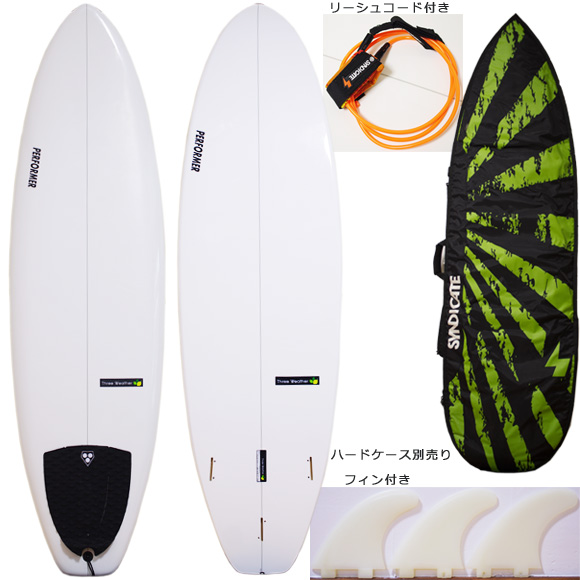 THREE WEATHER PERFORMER 中古ファンボード 6`4 deck/bottom bno9629973a