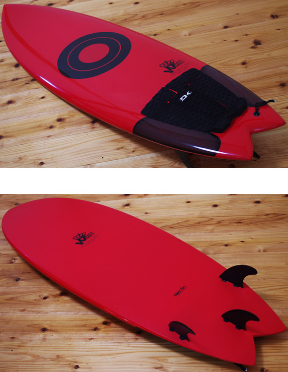 WHITE ANGEL 中古ショートボード 5`10 BEACH WALKER deck/bottom-detail bno9629979b