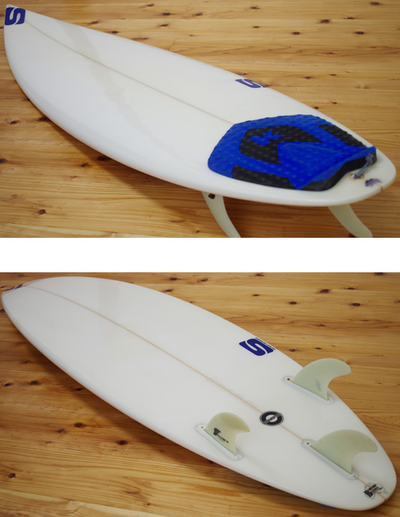 SIMON ANDERSON INTERCEPTOR 中古ショートボード 5`11 deck/bottom-detail bno9629983b