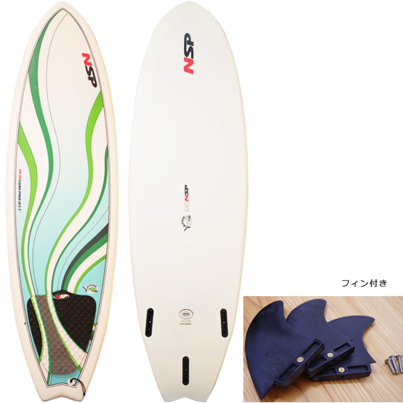 NSP Fish 中古ショートボード 6`0 deck/bottom bno9629984a