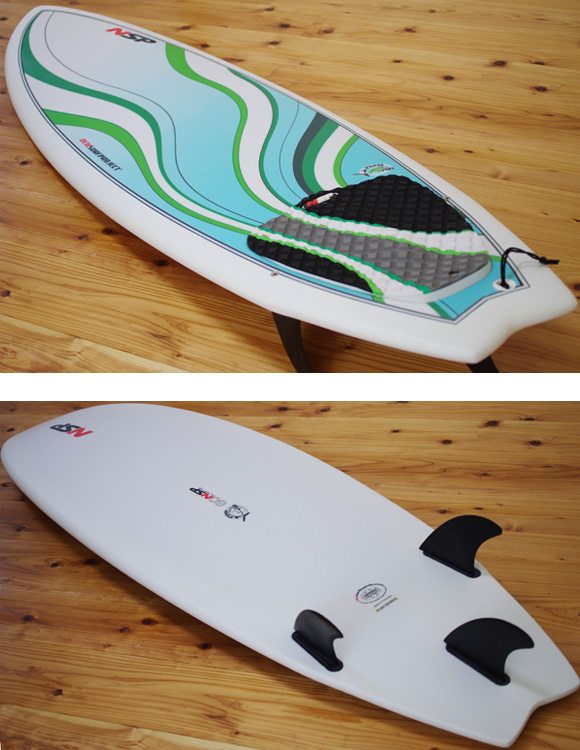 NSP Fish 中古ショートボード 6`0 deck/bottom-detail bno9629984b