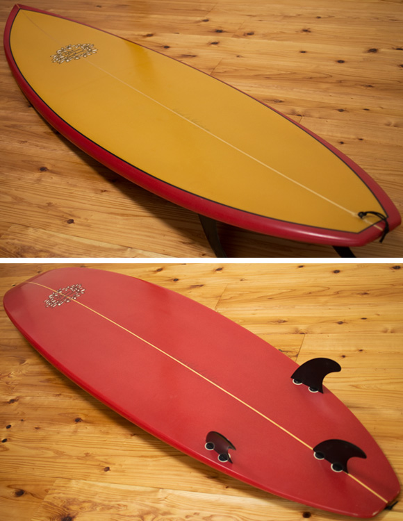 DICK BREWER 中古ファンボード 6`8 deck/bottom-detail bno9629987b