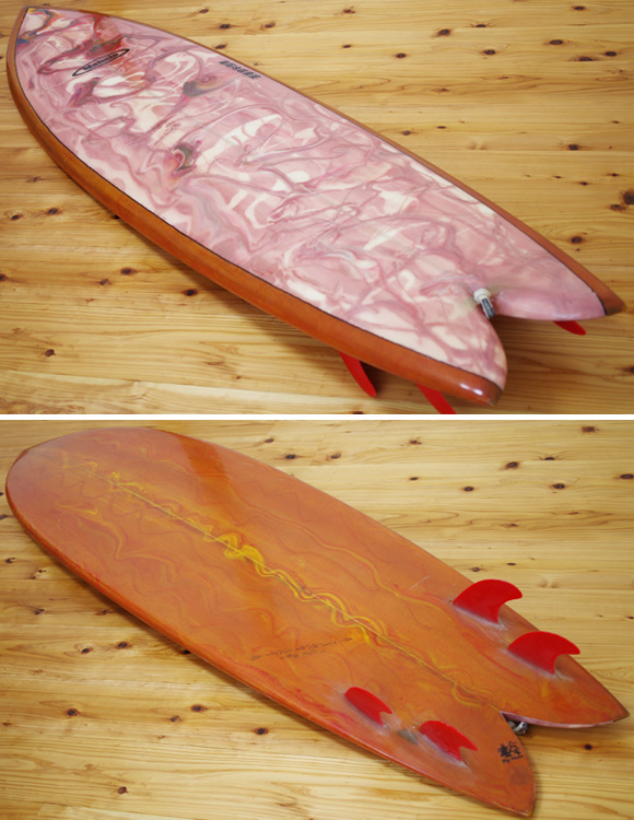 MAHALO 中古レトロフィッシュ 6`8 deck/bottom-detail bno9629997b