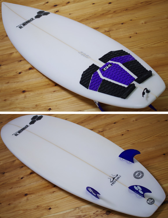 ALMERRIC FRED RUBBLE 中古ショートボード 6`4 deck/bottom-detail bno96291012b