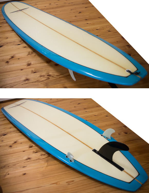 BEAR WATER UNIT 中古ロングボード 9`4 deck/bottom-detail bno96291045b