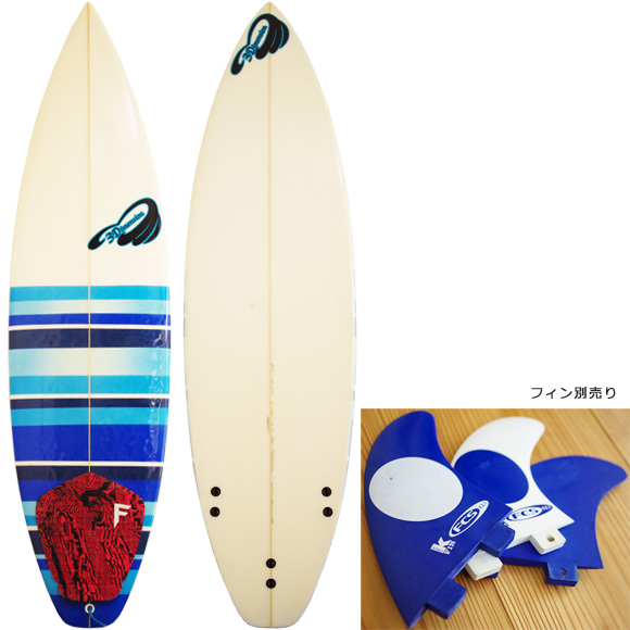 3Dimension LA 中古ショートボード 5`11 deck/bottom  bno96291056a