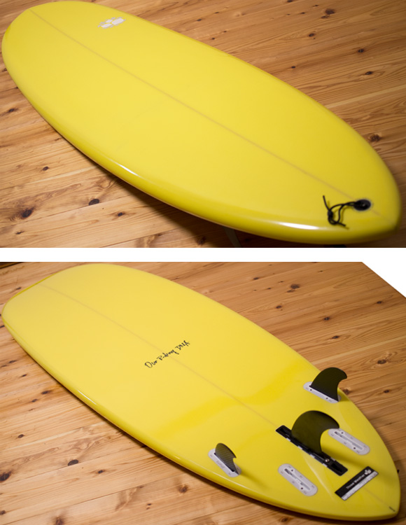 THREE WEATHER HAPPY TURN 中古ファンボード 7`0 deck/bottom-detail bno96291062b