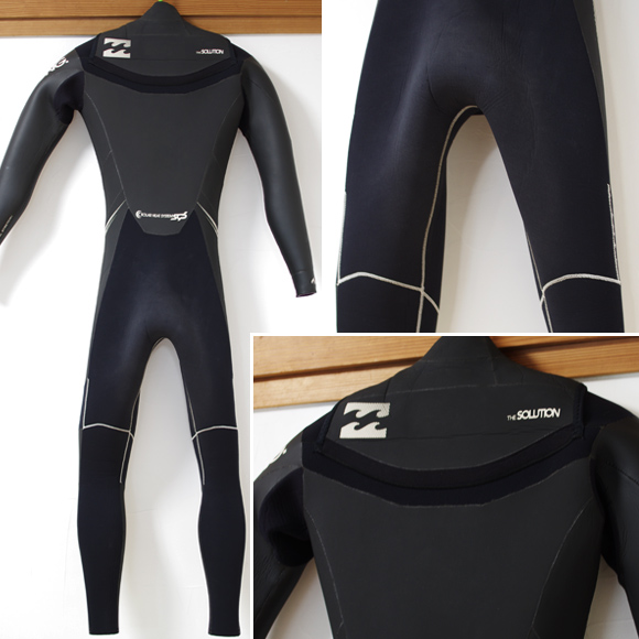 BILLABONG The Solution 中古ウェットスーツ 5/3mm セミドライ back bno96291075b