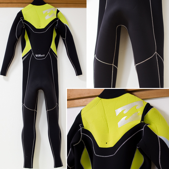 BILLABONG 中古ウェットスーツ SUPER ATHLETE 3/3mm フルスーツ back bno96291076b