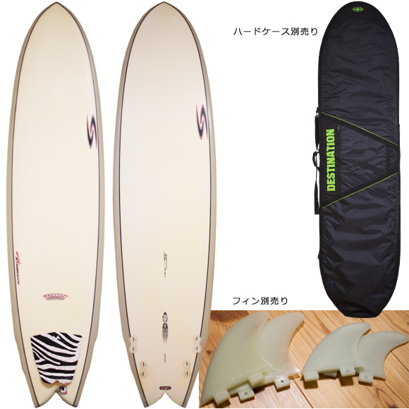 RANDY FRENCH SURFTECH ULTRAFLEX QUADFISH 中古ファンボード 7`8 deck/bottom bno96291078a