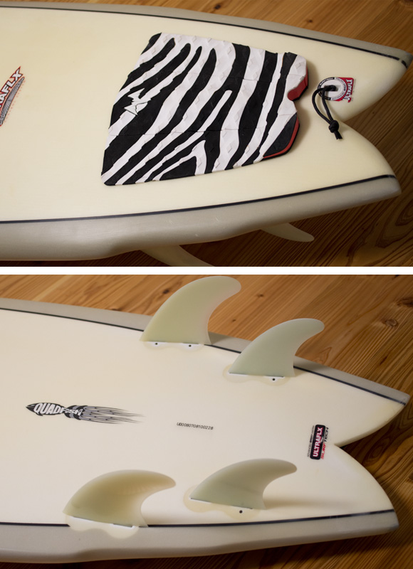 RANDY FRENCH SURFTECH ULTRAFLEX QUADFISH 中古ファンボード 7`8 fin/tail bno96291078d