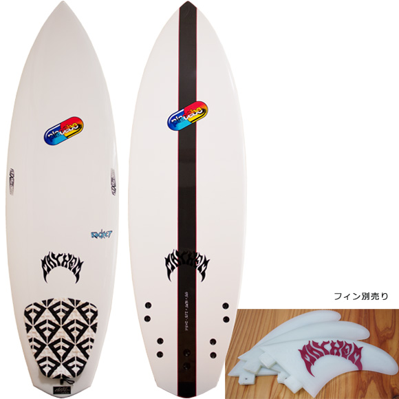 Placebo ROCKET 中古ショートボード 5`5 deck/bottom bno96291096a