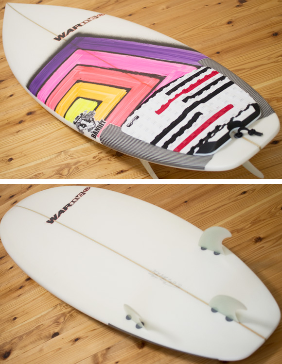 Warner BANDIT 中古ショートボード 6`0 deck/bottom-detail bno96291102b