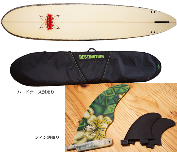 RUSS-K × Dick Brewer 中古ロングボード 9`1 bottom/ハードケース bno96291109a