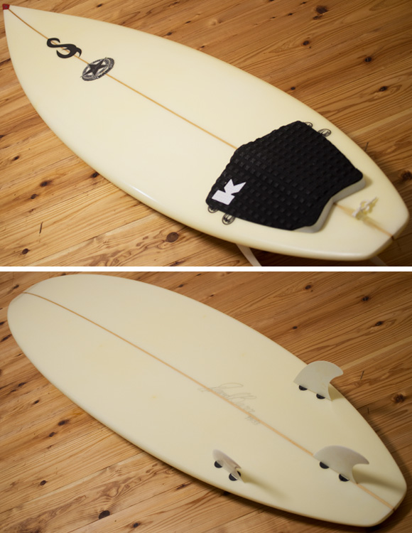 SEQUENCE David Barr 中古ショートボード 6`2 deck/bottom-detail  bno96291114b