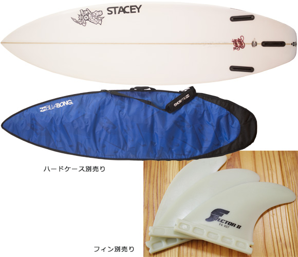 ステイシー BOUNTY HUNTER 中古ショートボード 6`0 bottom/ハードケース bno96291172a