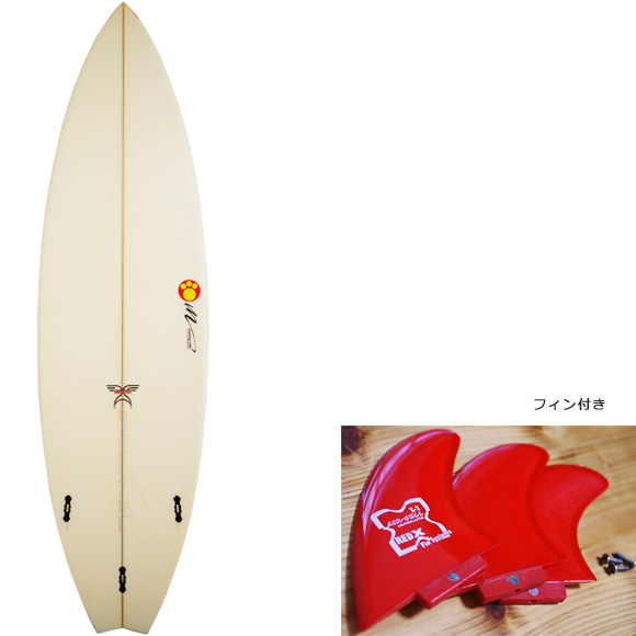 Maurice Cole MERMAID 中古ショートボード 6`0 deck/bottom bno96291058a