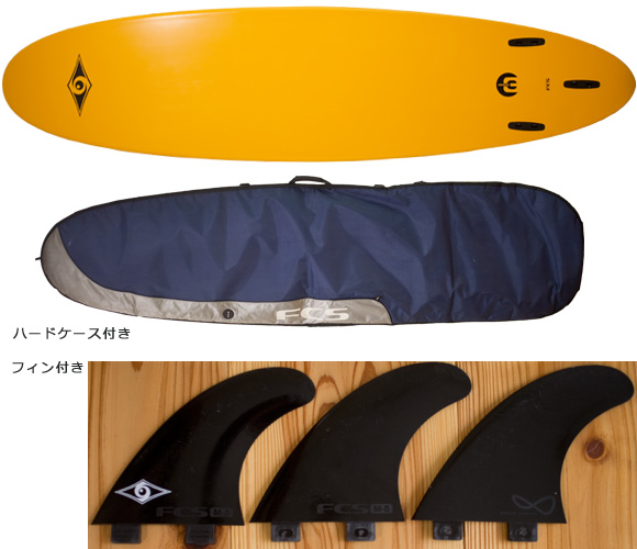 BIC SPORT 中古ファンボード 7`6 bottom/ハードケース bno96291183a