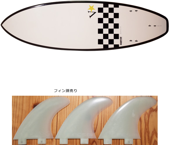 SURFUS 中古ショートボード 5`8 EPS fin/付属品 96291233