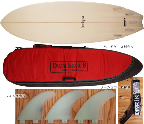 スリーウェザー 中古ショートボード 6'2 5FIN ハードケース/FIN 96291244