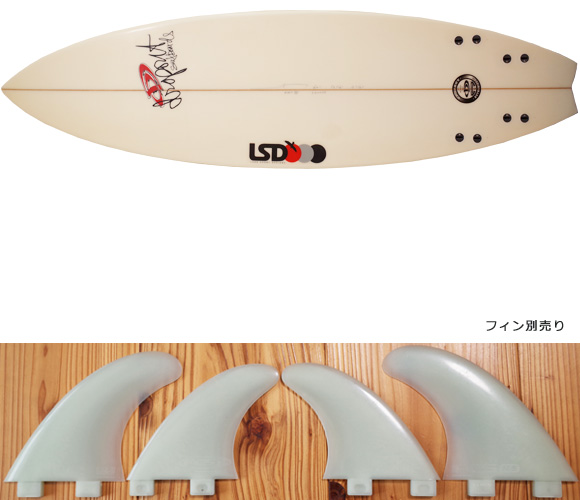 DROPOUT + LSD 中古ショートボード 6`0 fin/option No.96291267