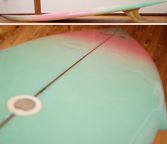 Yoshinori Ueda Surfboards 80`S 中古/Vintage TWIN FIN 5'10 deck-condition No.96291273