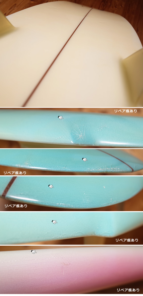 Yoshinori Ueda Surfboards 80`S 中古/Vintage TWIN FIN 5'10 bottom-condition No.96291273