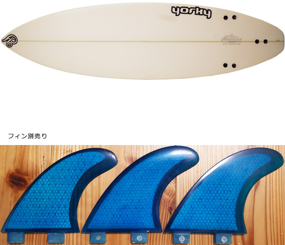 YORKY 中古ショートボード 6`3 fin/option No.96291286