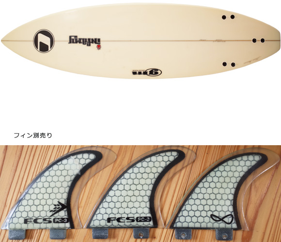 INFAMY 中古ショートボード 6`1 fin/option No.96291307