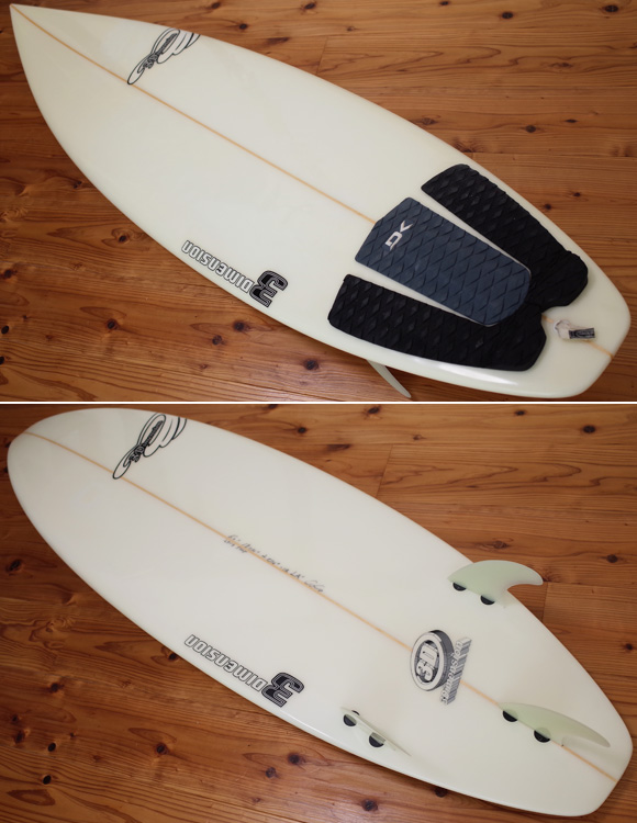 3Dimension 中古ショートボード6`0 LA deck/bottom No.96291312