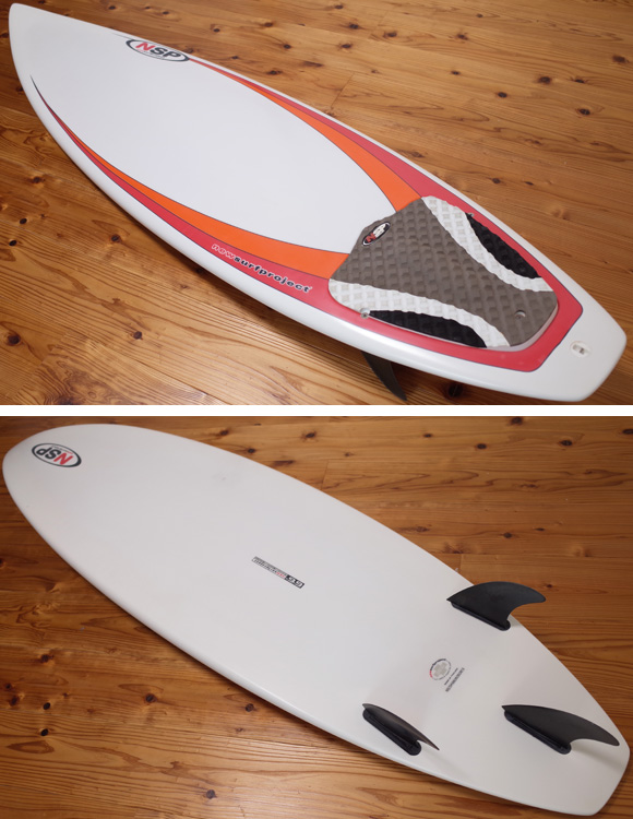 NSP 中古ショートボード 6`6 EPOXY deck/bottom No.96291372