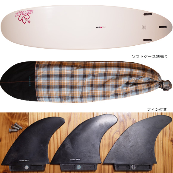 NSP Surfbetty 中古ファンボード 7`6 EPOXY fin/ソフトケース No.96291377