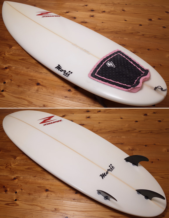 ZBURH 中古ショートボード6`3 MORIIシェイプ deck/bottom No.96291412