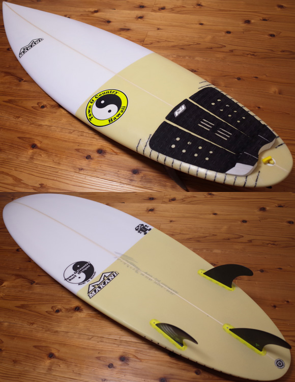 T&C タウンアンドカントリーサーフボード H・MOD 中古ショートボード 5`8 deck/bottom No.96291451