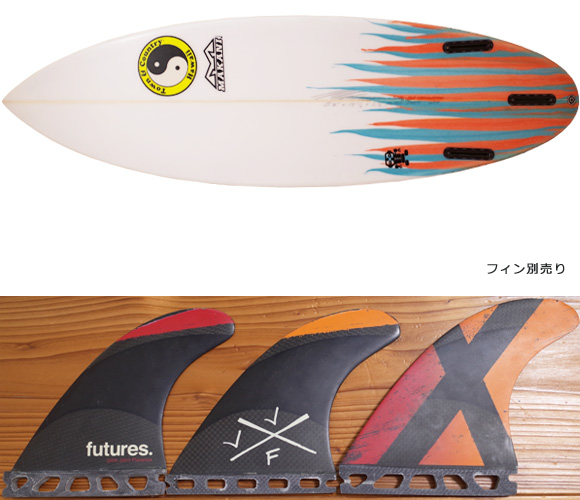 T&C タウンアンドカントリーサーフボード H・MOD 中古ショートボード 5`6 fin/option No.96291452