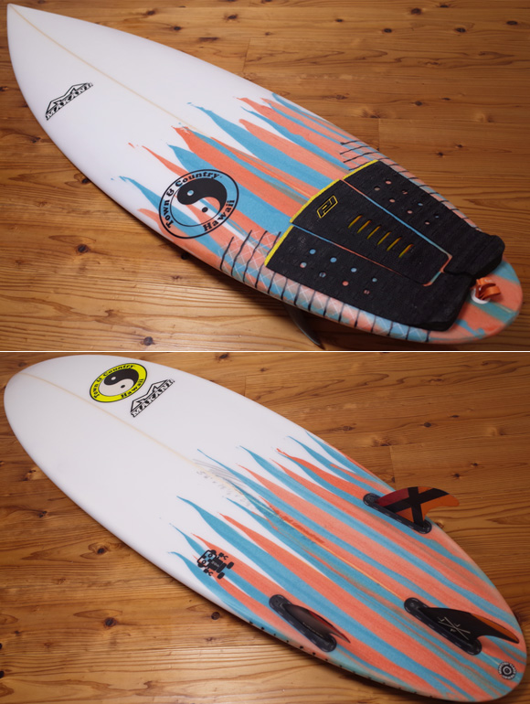 T&C タウンアンドカントリーサーフボード H・MOD 中古ショートボード 5`6 deck/bottom No.96291452