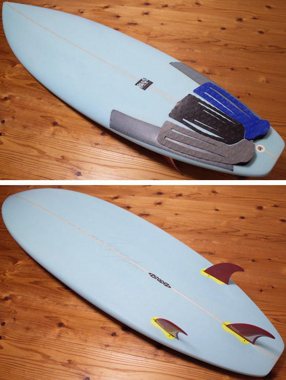 A-shape BLUE WALL Surfboard AN-TIモデル 中古ショートボード 6`0 deck/bottom No.96291459