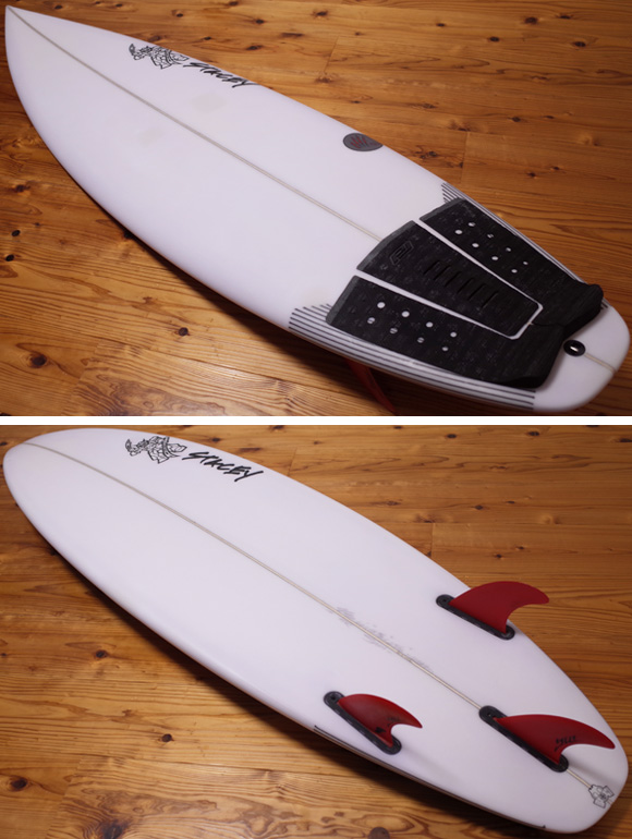 STACEY  BLACK BEAR  中古ショートボード 6`0 deck/bottom No.96291472