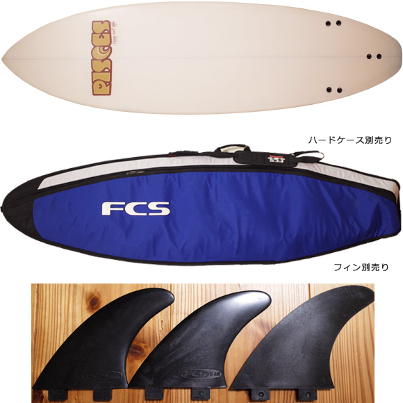 PISCES 中古ファンボード 6`6 fin/ハードケース No.96291264