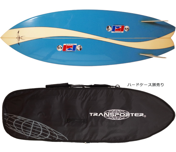 ハワイアンプロデザイン ドナルドタカヤマ / LARRY BERTLEMANN  中古TWIN FIN 5`6 ハードケース/option No.96291493