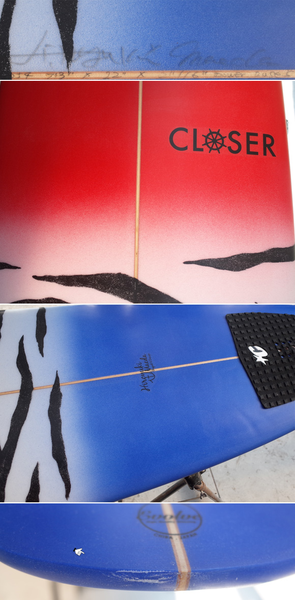 「仕入れ情報」CLOSER SURFBOARDS クローサー ファンボード 7`3の中古サーフボード入荷しました！bottom / condition
