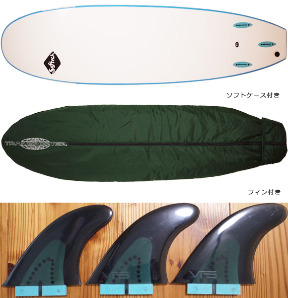 ソフテック サーフボード SOFTECH HANDSHAPED 中古ソフトボード fin/ソフトケース 7`0 No.96291519