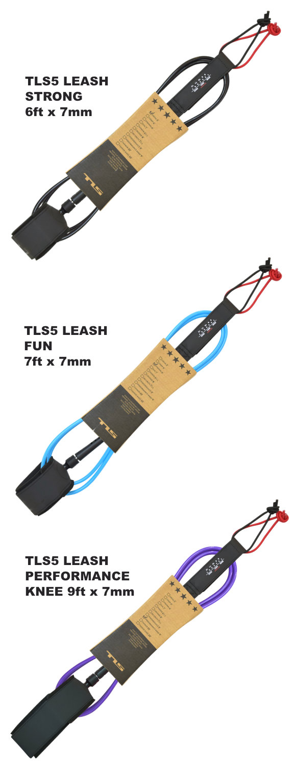 TOOLS(ツールス) TSL5 LEASH リーシュコード　6'(1.8m)  7'(2.1m) 9'KNEE(2.7m)カラー / ブラック(BLACK)、ブルー(BLUE)、グリーン(GREEN)コード直径:7mm