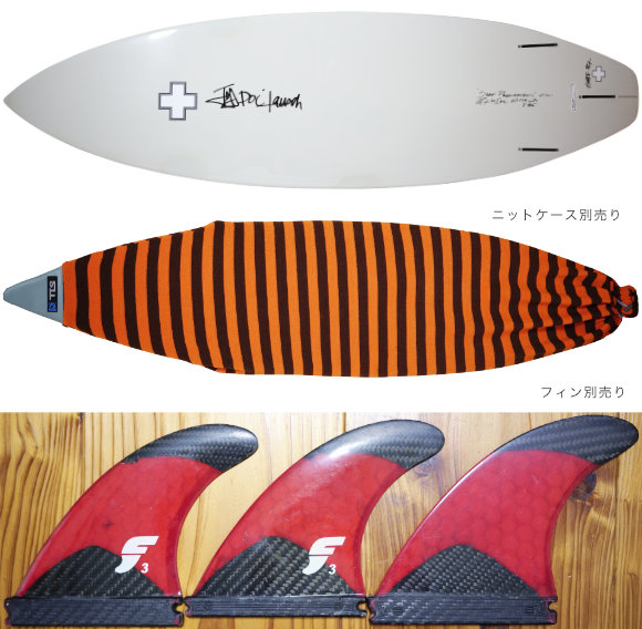 DOC Surf Prescriptions ドクサーフボード F-85 TUFLITE 中古ショートボード 6`1  ニットケース/fin No.96291603