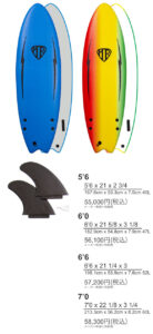 MR TWIN FIN EZI RIDER SOFT 5'6" ソフトボード / マークリチャーズ カラーバリエーションと付属フィン「新品」