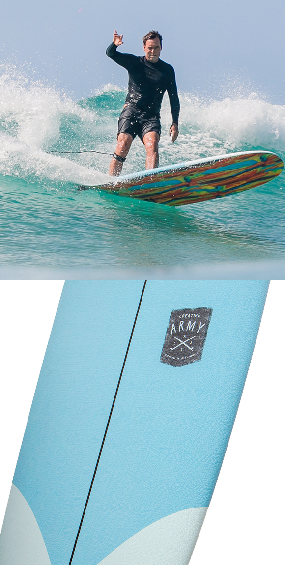 OCEAN&EARTH ソフトボード THE GENERAL EPOXY SOFT 8’6 SKY BLUE/MULTI｜CREATIVE ARMY  ソフトデッキ素材