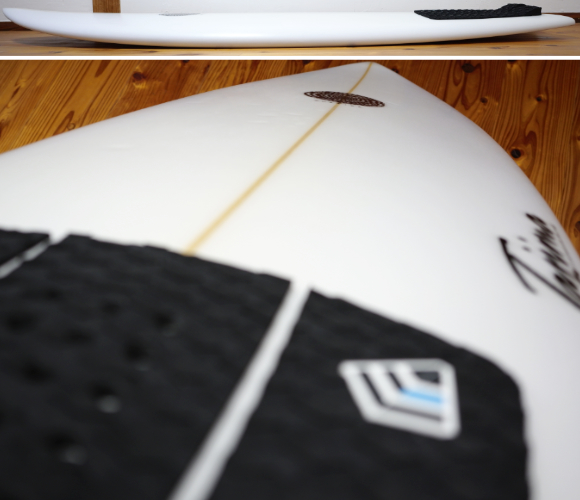 JUSTICE Surfboards オルタナティブ RAPTOR 中古ショートボード 5`7 deck/bottom No.96291609