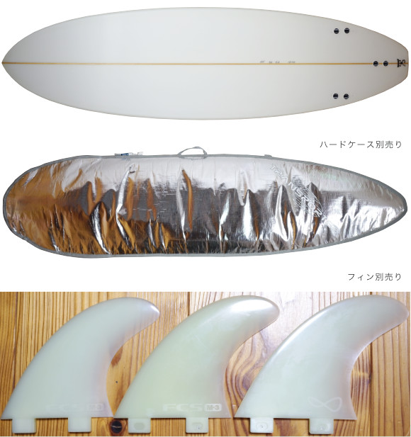 初心者 Reaction SURFBOARD 中古ファンボード 6`6f fin/hardcase No.96291614