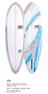 オーシャンアンドアースサーフボード OE HAPPY HOUR ハッピーアワー PU 6'0 ファンボード・ミッドレングス