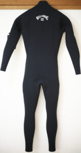 BILLABONG ロングチェストジップ 中古ウェットスーツ 3/2mm フルスーツ メンズ ML back No.96291636